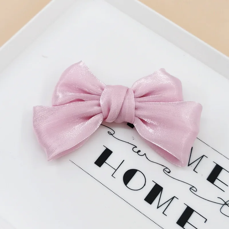 

Super Fairy Mermaid! Pearl Satin Bow hairpin back clip top clip hairpin hair clips korean hair accessories