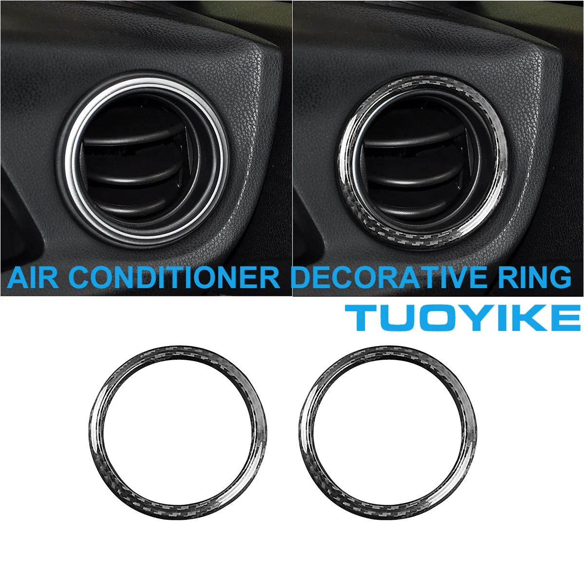 Offerte 2 Pezzi Car Styling Anteriore AC Condizionatore D'aria Sfiato Griglia Uscita Anello Decorativo Copertura Trim Per Toyota GT86 Subaru BRZ 2012-2016