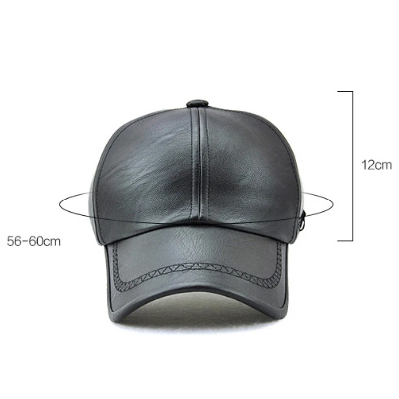 Модная повседневная мужская бейсбольная Кепка из искусственной кожи на весну