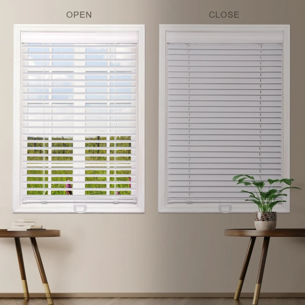 

Venetian Blinds Clearner 25mm White Customized Size Slat Aluminum Blinds for Office Kitchen Moisture Proof Waterproof
