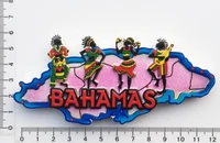 bahamian creative folk dance travel souvenir fridge magnet sticker resin arts and crafts decoration companion gift