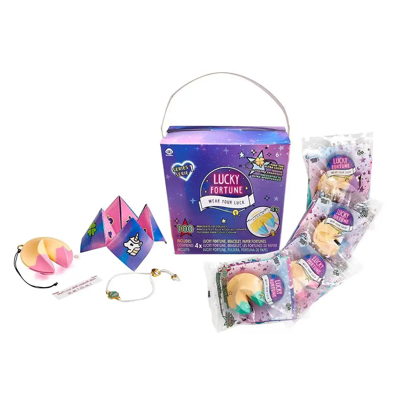 lucky fortune blind box bracelet collectible 4pack per box lucky bracelet surprise gift wear your lucky for kids