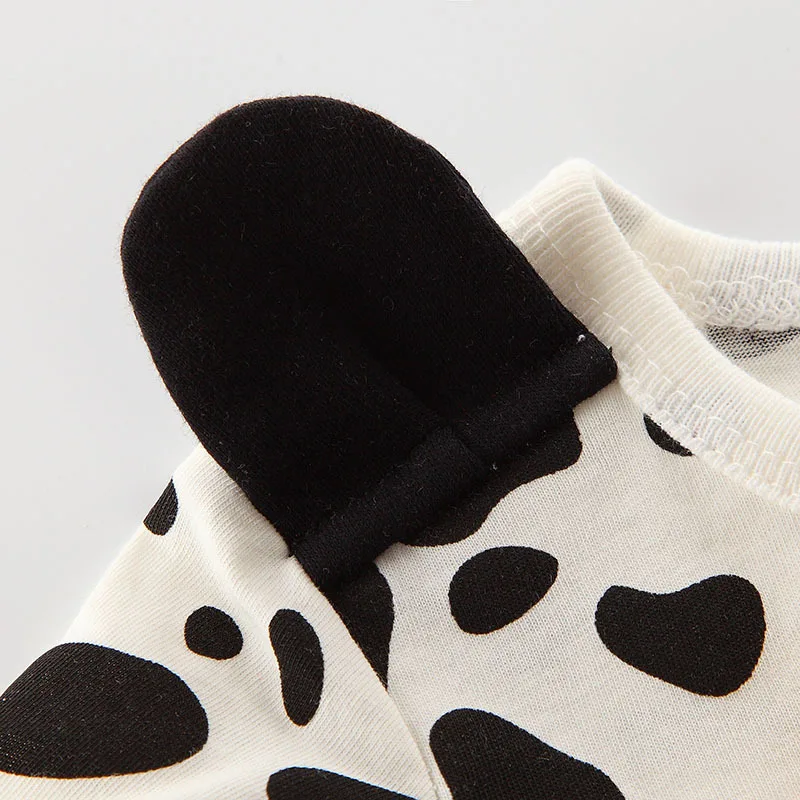 Детский летний хлопковый комбинезон с короткими рукавами и рисунком животных