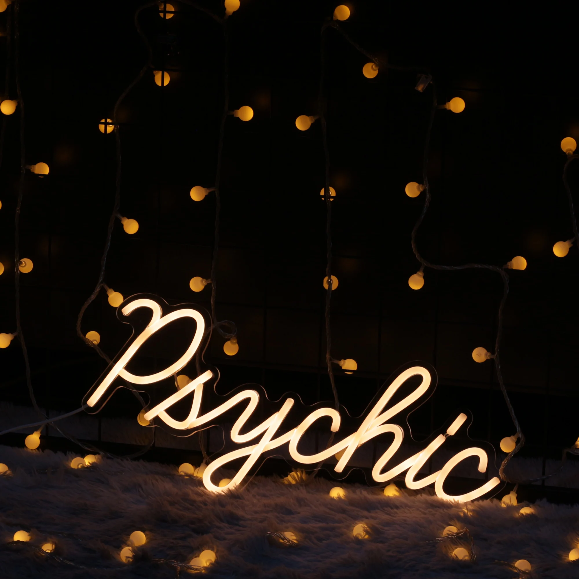 Custom 12V Led Neon Sign Psychic Light Acrylic Handcrafted Neon Sign For Home Room Wall Party Wedding Birthday Decoration Ins