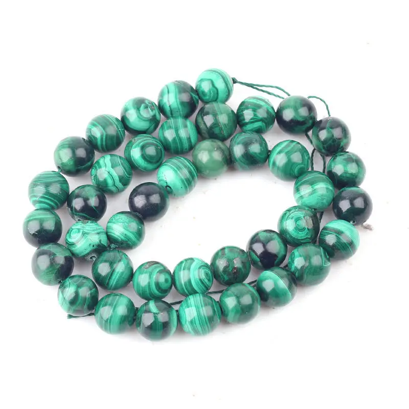 Высококачественные 100% натуральные оригинальные бусины AAA + зеленого малахита
