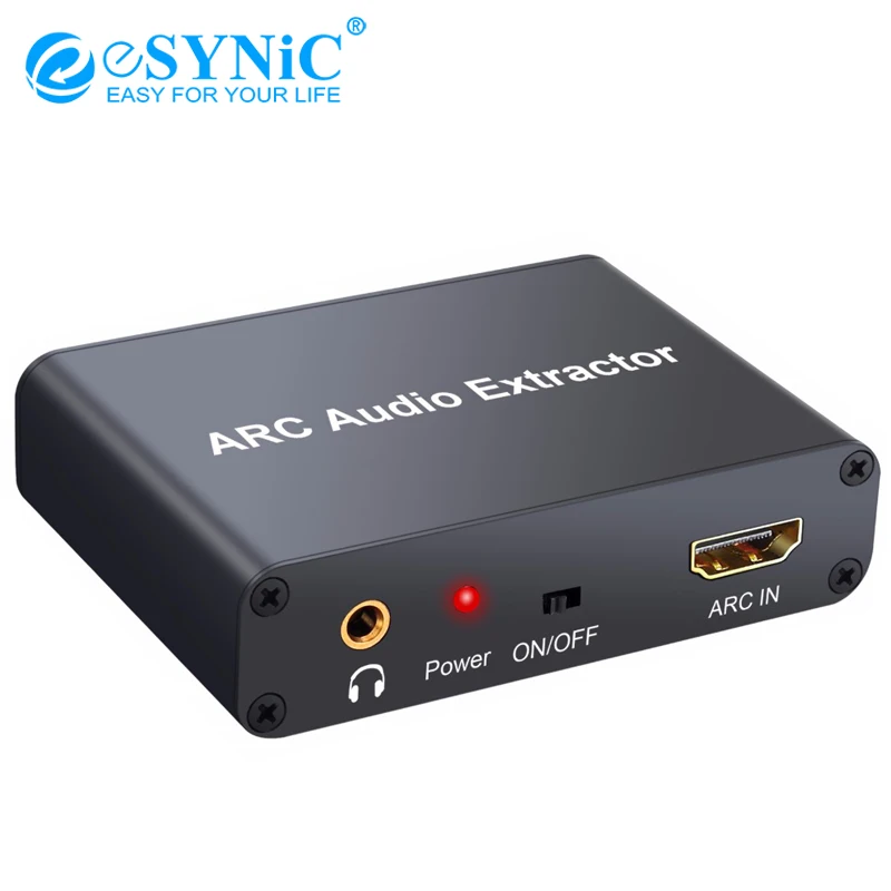 Esynic ARC аудио адаптер цифро-аналоговый аудио конвертер DAC 3,5 мм разъем для Наушников HDMI в RCA L/R коаксиальный адаптер SPDIF для ТВ
