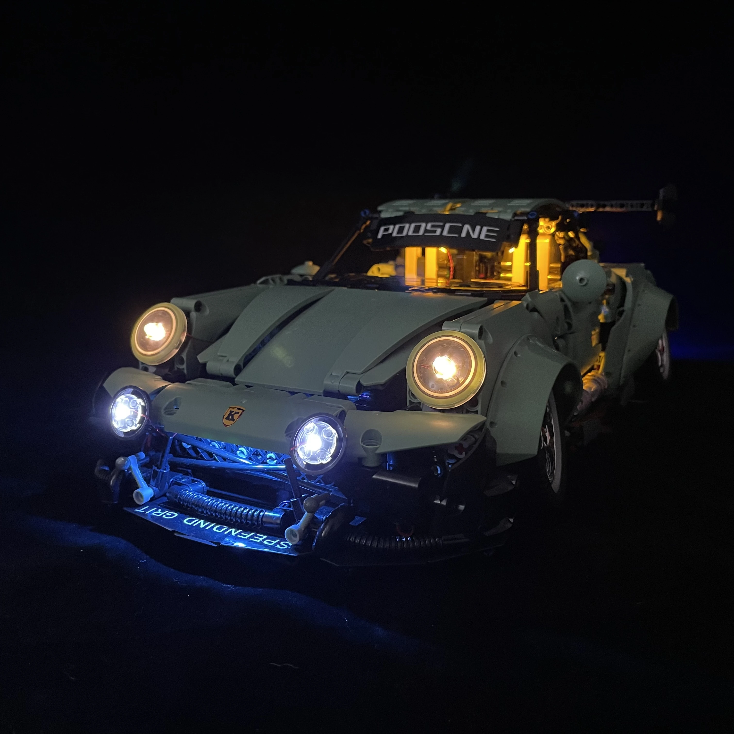 Новинка, в наличии, набор со светодиодной подсветкой для 964 RWB Targa, гоночный суперкар, совместимые с LepinBlocks, строительные блоки, кирпичи, игрушки, подарок Porscher