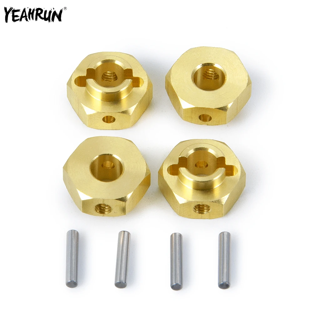 

Сверхмощный соединитель ступицы колеса YEAHRUN, 4 шт., латунный противовес для 1/10 осевого SCX10 III AXI03007 AXI03004 (каприа), запчасти для радиоуправляемых...