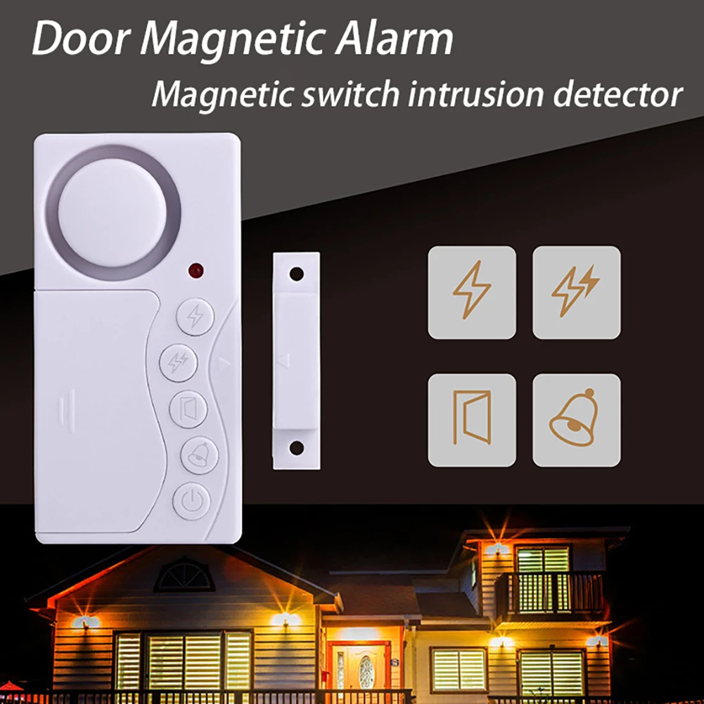 Door Opening Sensor Wireless Time Delay Door Alarm Door Sensor Door and Window Security Alarm Smart Home Security Protection