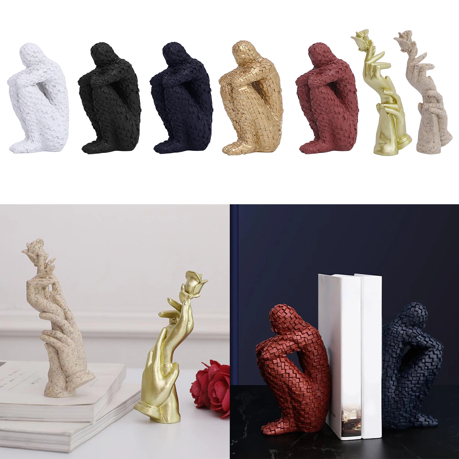 

Resin Art Hands Sculpture Ornament Figurine Shelf Tabletop Decor Adornment