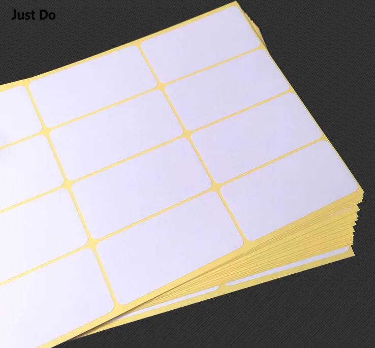 Пустая белая бумажная наклейка пустая этикетки маленькая клейкая этикетка