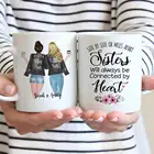 2 сестры, кофейная кружка, персонализированные белые керамические кружки, чашка, подарок для девушек, сестер навсегда, никогда не расставляются 11 унций15 унций R2064