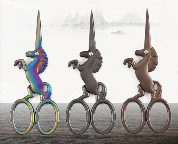 1 шт. ножницы из нержавеющей стали в виде единорога