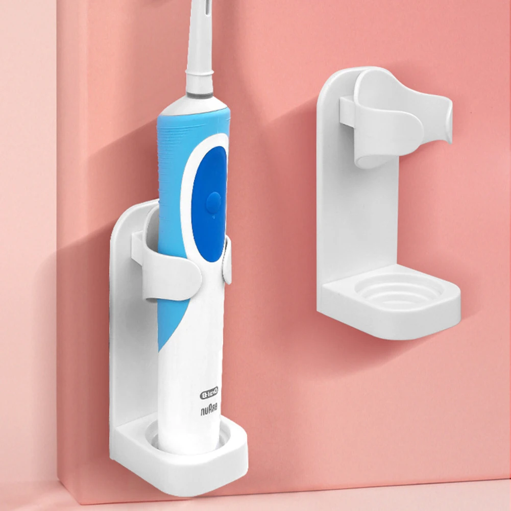

No Punching Toothbrush Traceless Storage Shelf ABS Wall Mounted Electric Toothbrush Stand Rack Bathroom Products
