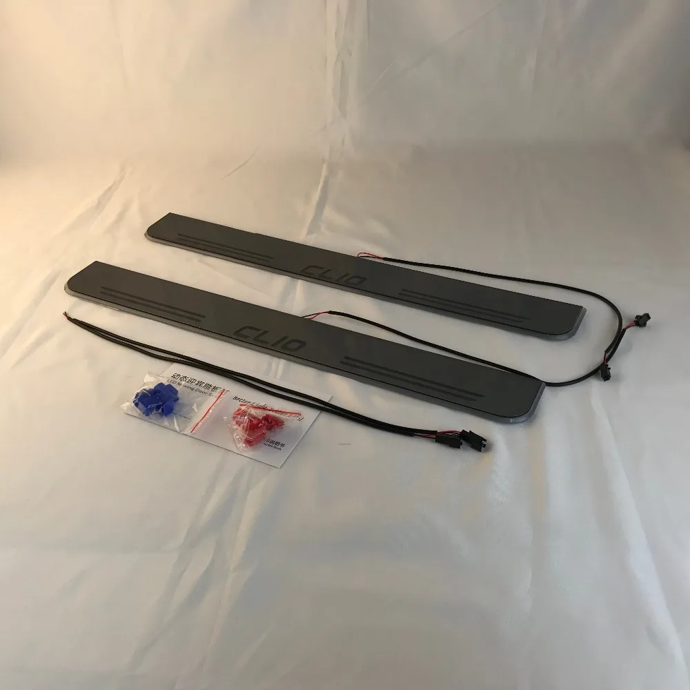 

Osmrk led moving door scuff for Renault Clio 4 IV 13-18 Kangoo dynamic door sill plate lining overlay Flowing/fixed light, 2pcs