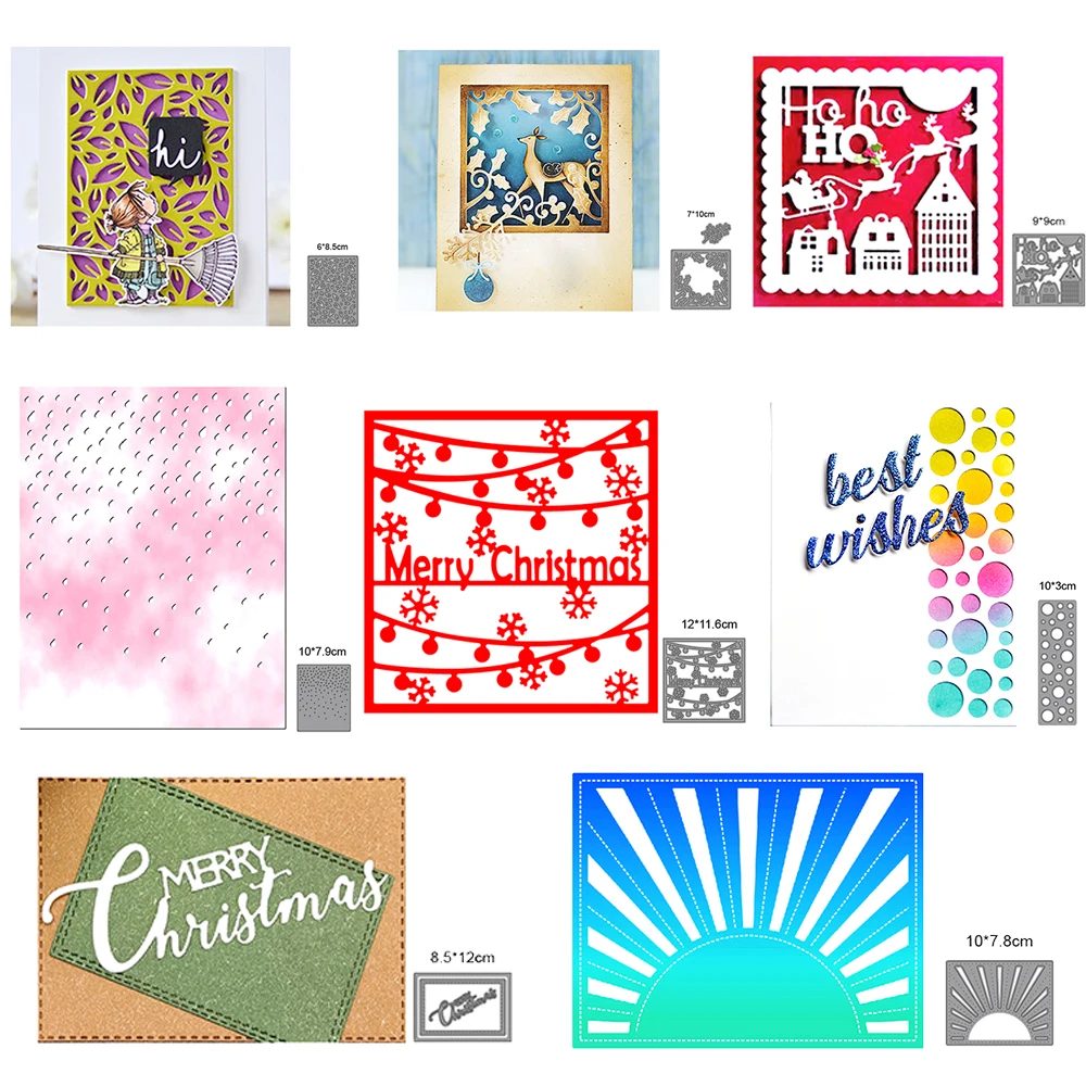 Металлические штампы для изготовления фотоальбома рождественских открыток | Дом