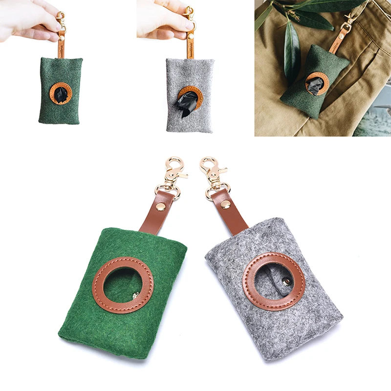 

Portable Light Pet Dog Poop Bag Dispenser With Reflective Rope Handle Cleaning Waste Garbage Box Outdoor Pet Supplies