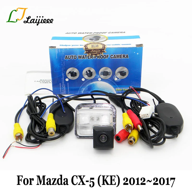 Беспроводная камера заднего вида для Mazda CX 5 CX5 KE 2012 2013 2014 2015 2016 2017 / RCA AUX реверсивная