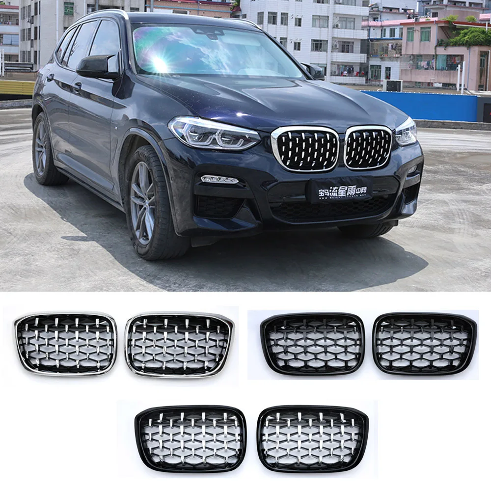 Для BMW X1 F49 X3 G01 X4 G02 X5 F15 X6 F16 Алмазная решетка радиатора передний бампер фонарь 2014