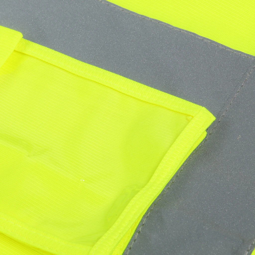 Hi-Vis жилет безопасности W/Zipper Светоотражающая куртка безопасности жилет 4 кармана пальто безопасности рабочая одежда 73 см