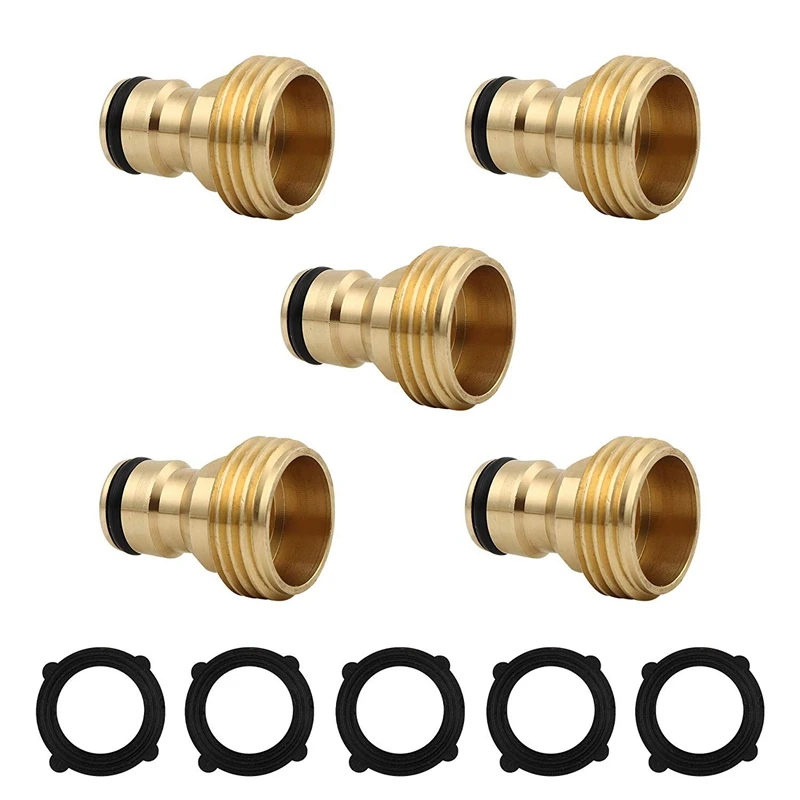 

Male Brass Garden Hose Quick Connector 3/4 Inch Water Thread Hose Fitting Nozzle Quick Connect Adapter