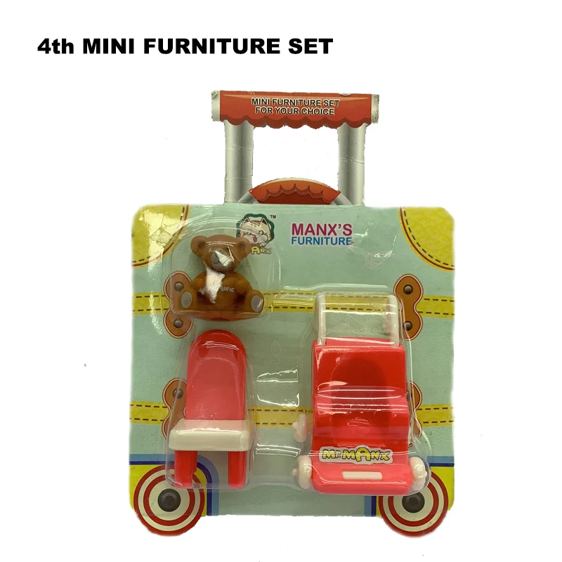 4 вида стилей мини мебель набор игрушка железный стул для ванной стол маленький