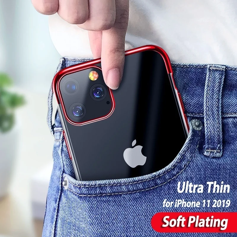 

Soft TPU Case For iPhone 12 Pro max Cover For iPhone 12 Mini 11 Pro Max 6s 8 7 Plus XR XS Max SE2020 Anti-scratch plating Cases