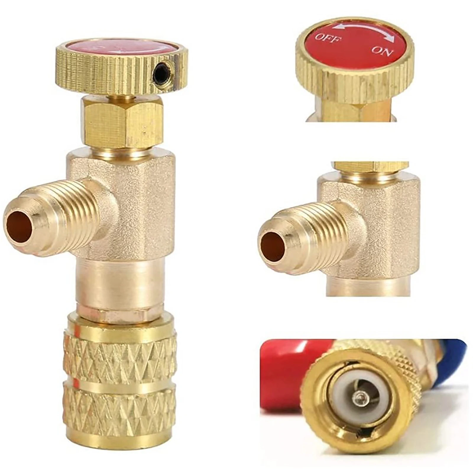 

Клапан давления воздуха для холодильника 2 шт./лот R22 R410A, игольчатый предохранительный клапан для жидкости, адаптер регулировки расхода, 1/4 д...