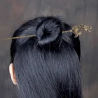 Игла для сигар из чистой меди, Дамская шпилька для волос в стиле ретро, дрель для ловли сигар, креативная спиральная игла для резьбы и вентиляции, инструмент для сигар