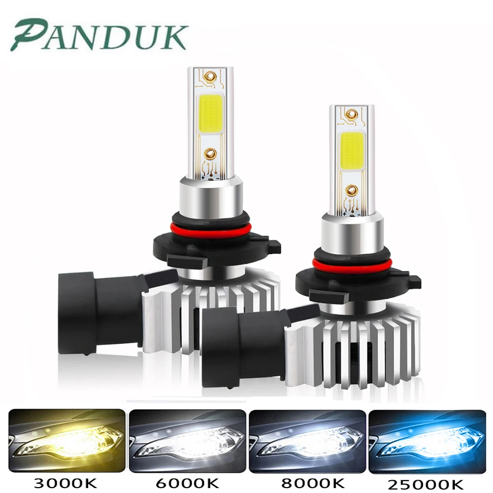 PANDUK 2 шт. H4 светодиодный H1 H3 H7 H11 H8 H9 H27 880 881 9005 HB3 9006 HB4 головной светильник