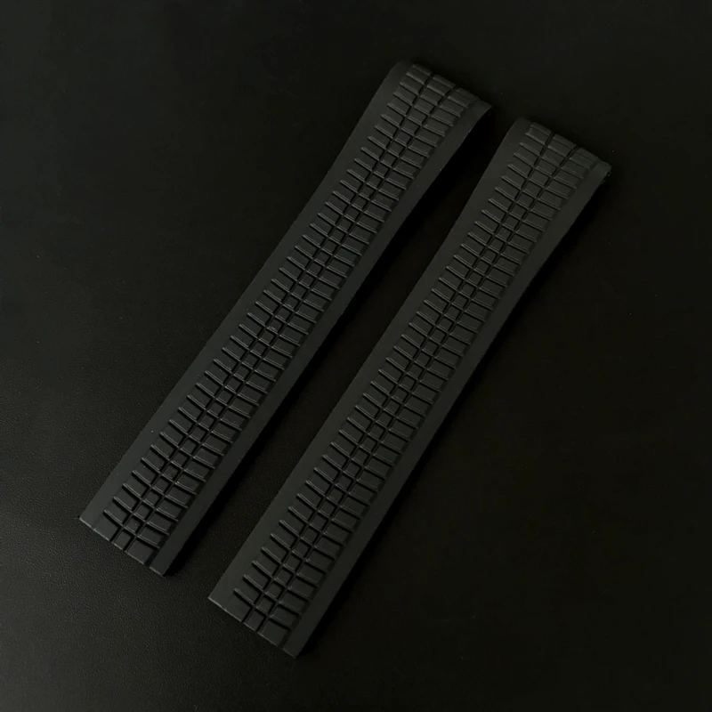 21mm Curved End Metal Pins Rubber Silicone Watch Band Fit For Patek PP Philippe AQUANAUT 5167A Black Brown Green Blue Soft Strap