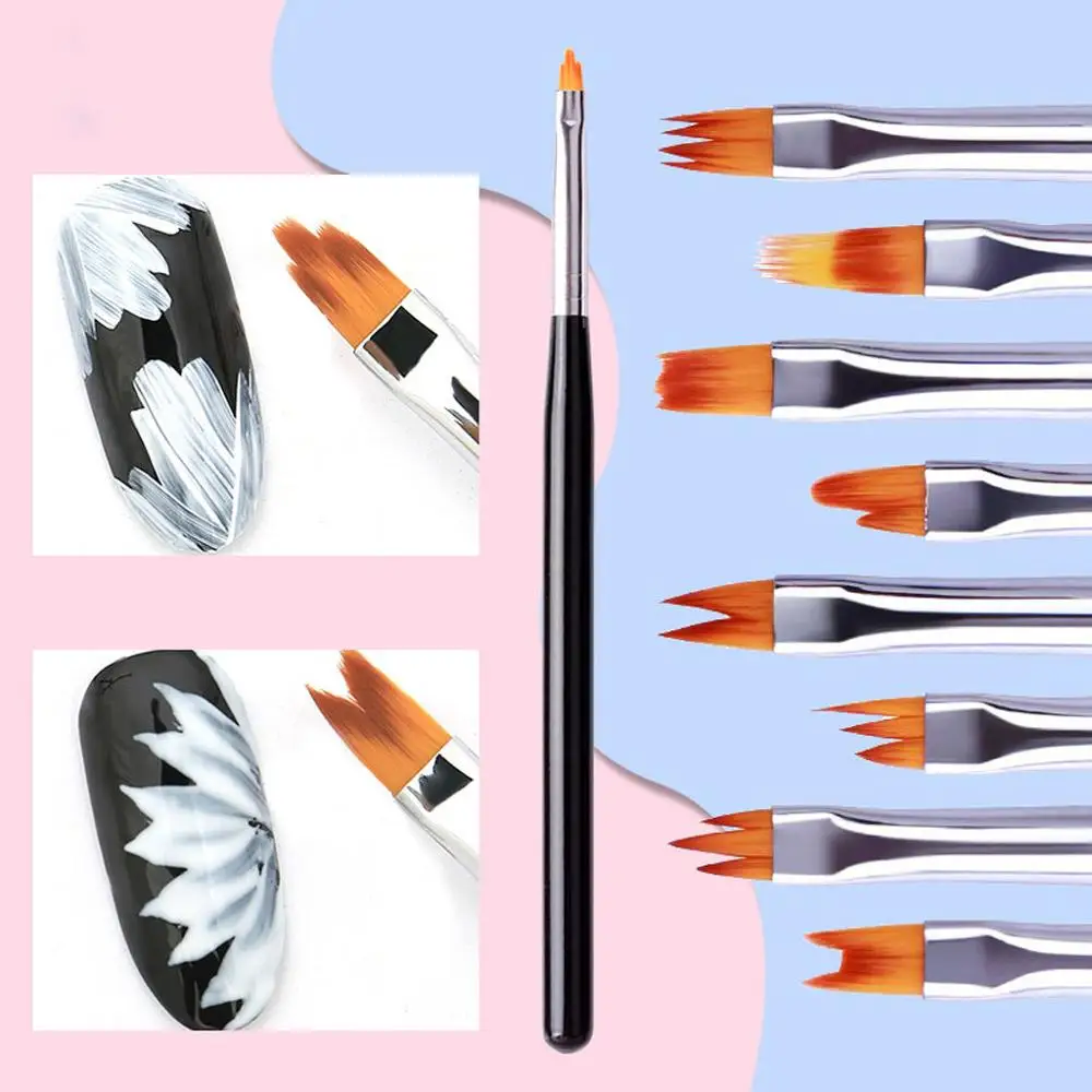 

8PC nails accessories brush nail art brush set leaves nail art brush pen nail art tools nails art decoration