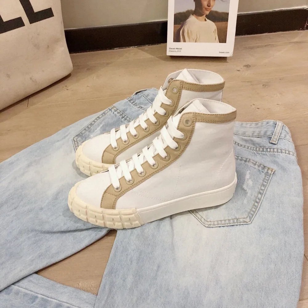 Женские парусиновые туфли Sweeheart повседневные из ЭВА на плоской подошве шнуровке