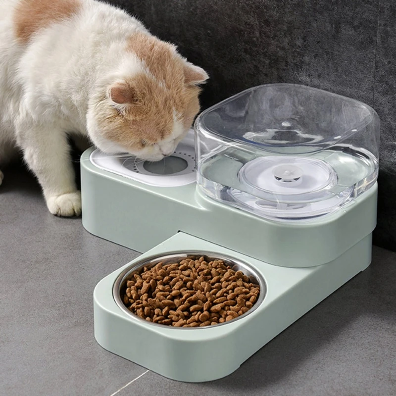 

Pet Dog Cat Bowl Automatic Feeder Fountain Water 1.5L Drinking Feeding Container for Kitten Puppy