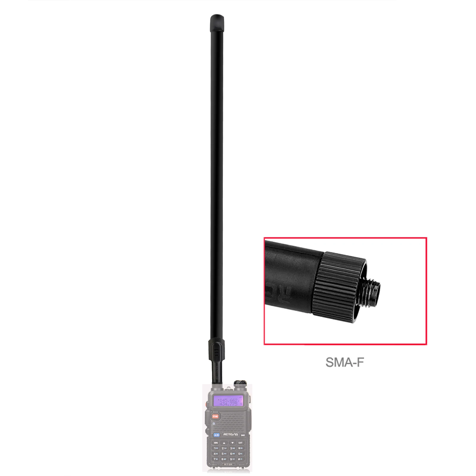 Retevis HA05 SMA-F Tactical Antenna High Gain 2.15/3.2 dBi UHF VHF Dual Band for Kenwood Baofeng UV5R UV82 888S Retevis for TYT