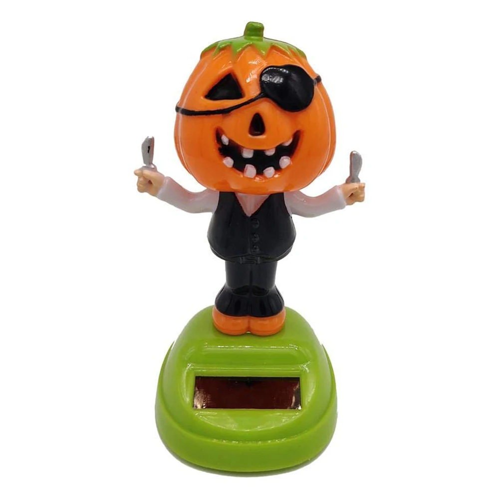 Children'S Fun Educational Toys Halloween Solar Powered Dancing Pumpkin Car Decoration Car Auto Home Decoration Toys