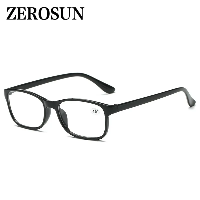 Zerosun очки для чтения мужчин и женщин TR90 Ультра светильник диоптрий