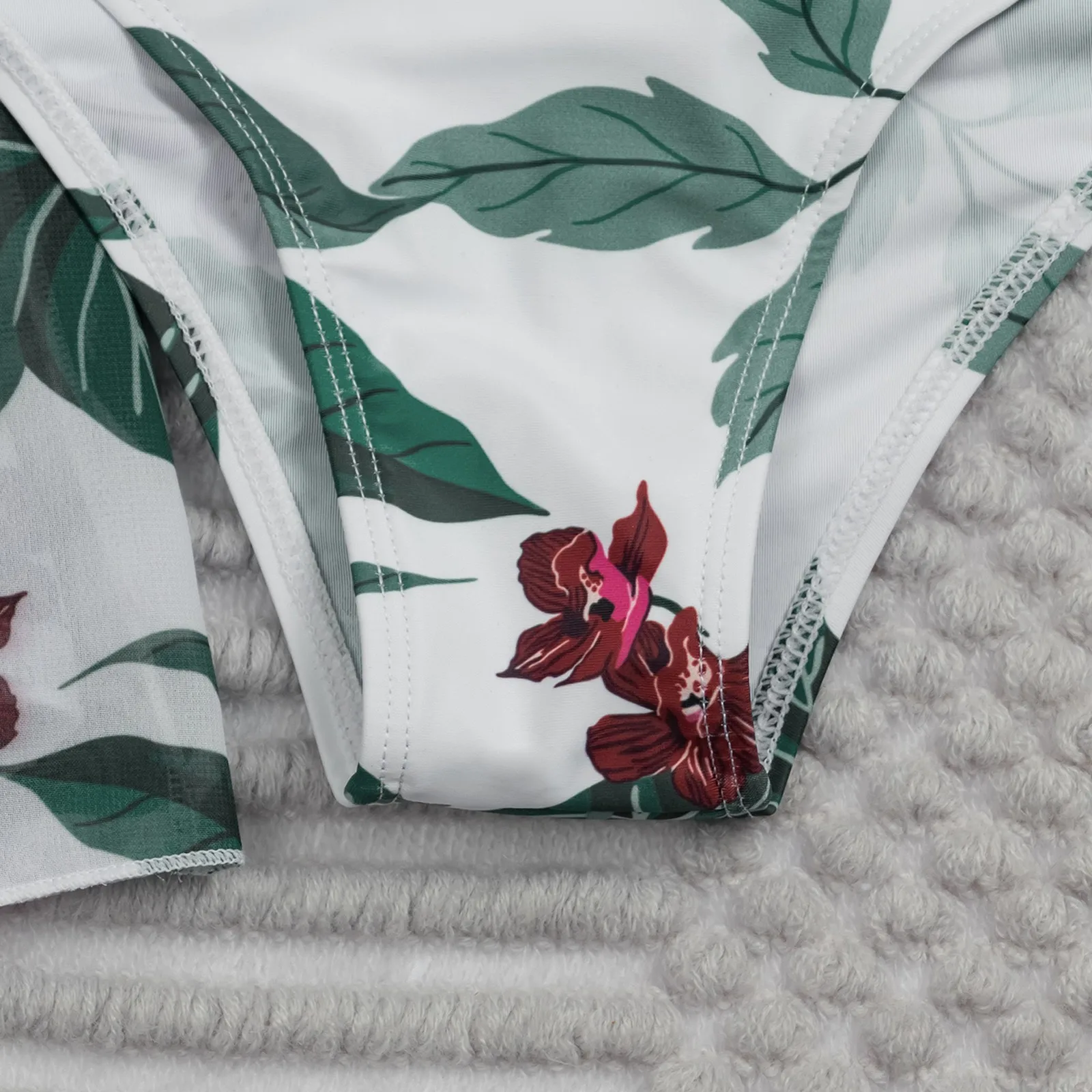 

3pcs Women Swimsuits Bikini Set Push-Up Padded Top High Waist Print Long-Sleeve Coat With Straps Swimwear Sexy Beachwear 2021