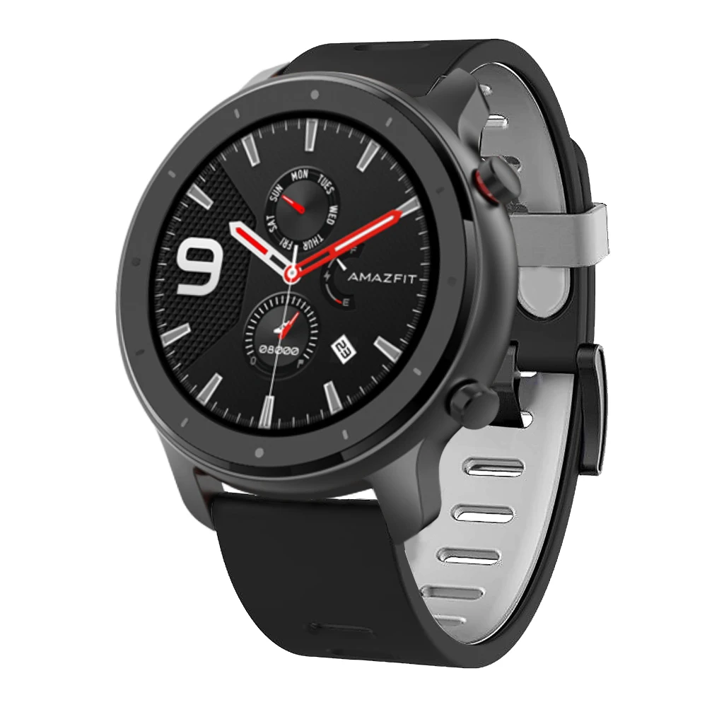 22 мм спортивный силиконовый браслет для Xiaomi Huami Amazfit Bip BIT PACE Lite Youth Amazfit GTR Смарт часы сменный ремешок 47 мм