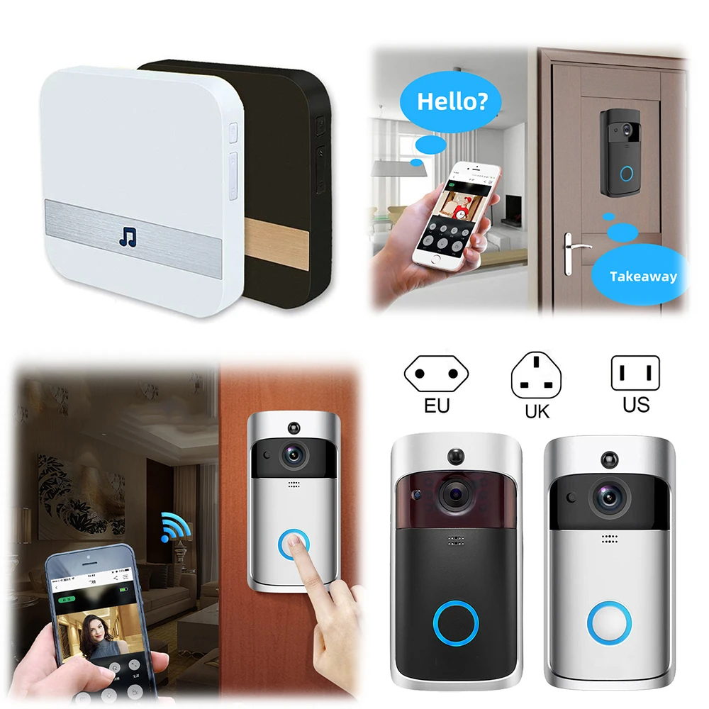 Видео домофоны Проводной видео дверной звонок Домофон Системы Ночное видение IR