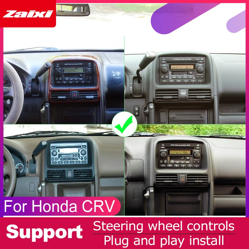 ZaiXi мультимедиа для Android плеер 2 din автомагнитола для Honda CRV 2004~ 2006 с навигацией стерео головное устройство стерео ISP