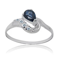 elegant 925 silver sapphire ring for party 4mm6mm natural sapphire silver ring 925 sterling silver sapphire jewelry