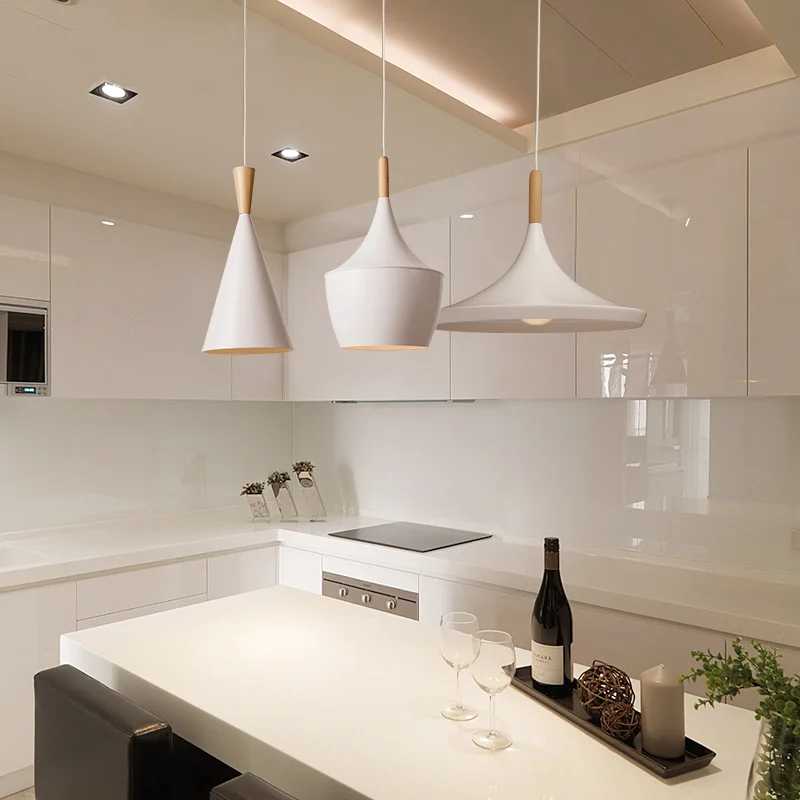 Современное внутреннее освещение подвесные светильники с наклоном деревянная и