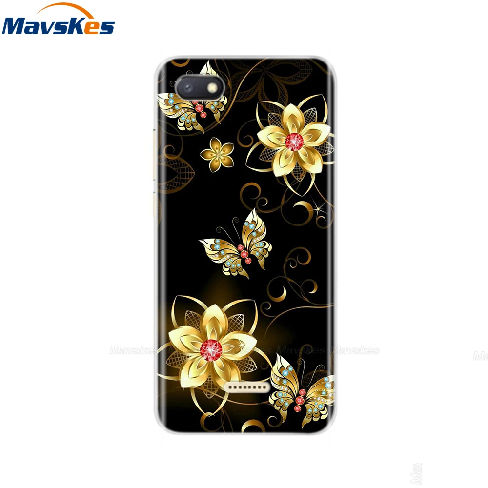 Чехол для Xiaomi Redmi 6A Мягкая силиконовая задняя крышка Redmi6 6 A мультяшный ТПУ чехол A6