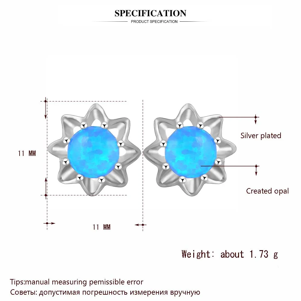 Ayowei дешевые модные ювелирные изделия Синий огненный опал Звезда Дизайн 925