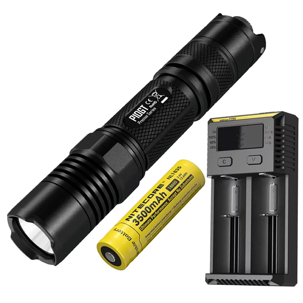 P10GT NL1835 I2 NITECORE P10GT тактический фонарь XM-L2 T6 Светодиодный max 900 люмен луч расстоянии 286 метров уличный фонарик ручной фонарь - Испускаемый цвет: P10GT NL1835 I2