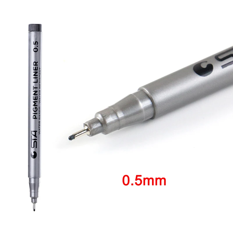 

Black Fine Tip Sketch Pen Drawing Line Comic Anime Painting Waterproof Outline Pen VDX99