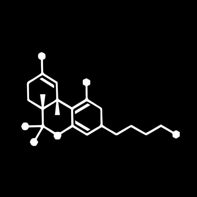 Volkrays индивидуальная Автомобильная наклейка THC молекула горшок трава искусство