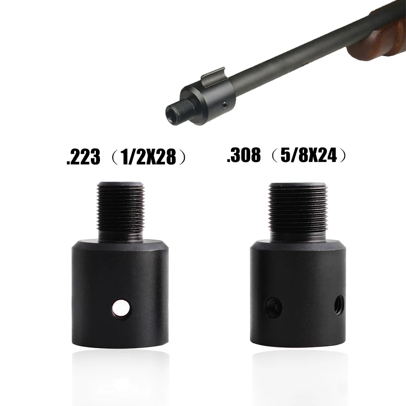 

Tactical Ruger 1022 10/22 Barrel End Thread Protector Muzzle Brake Adapter 1/2x28 5/8x24 Combo .223 .308 Compensator