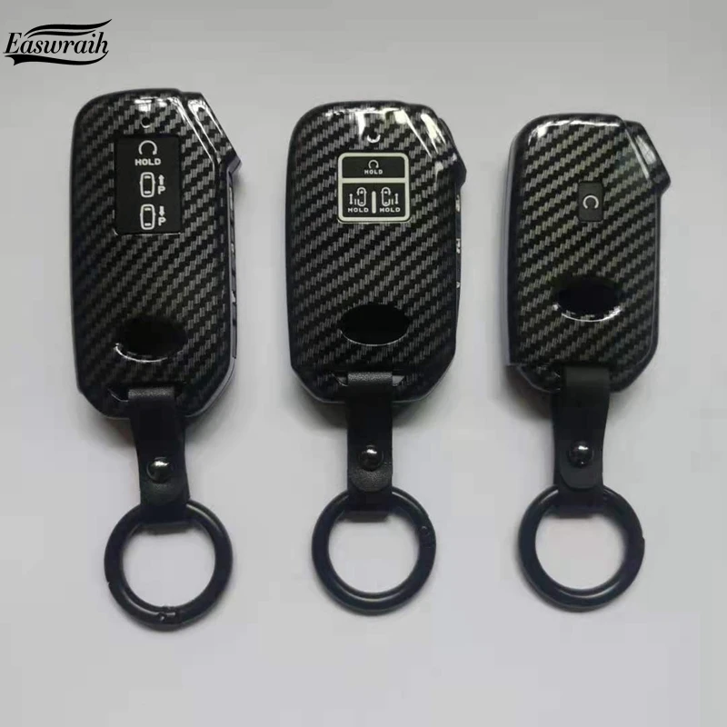 

Car ABS Key Cover Shell Holder For KIA Seltos Sportage R Stinger Sorento Cerato K5 2020 2021 Remote Key Chain Accessories